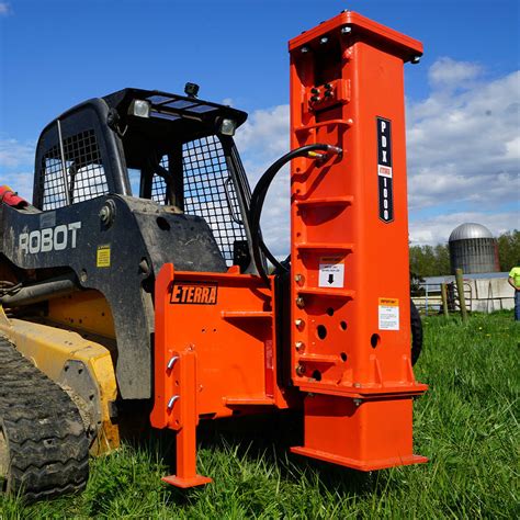 skid steer fence post drivers|skid steer attachments post driver.